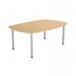 Jemini Boardroom Table 1800x1200x730mm Nova OakSilver KF816517 KF816517