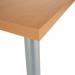 Jemini Rectangular Meeting Table 1200x800x730mm Beech/Silver KF816592 KF816592