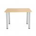 Jemini Rectangular Meeting Table 1200x800x730 Nova Oak/Silver KF816609 KF816609