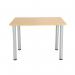 Jemini Rectangular Meeting Table 1200x800x730 Nova OakSilver KF816609 KF816609