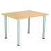 Jemini Rectangular Meeting Table 1200x800x730 Nova Oak/Silver KF816609