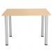 Jemini Rectangular Meeting Table 1200x800x730 Nova Oak/Silver KF816609 KF816609