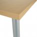 Jemini Rectangular Meeting Table 1600x800x730mm Nova Oak/Silver KF816647 KF816647