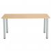 Jemini Rectangular Meeting Table 1600x800x730mm Nova OakSilver KF816647 KF816647