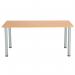 Jemini Rectangular Meeting Table 1800x800x730mm BeechSilver KF816654 KF816654