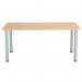 Jemini Rectangular Meeting Table 1800x800x730 Nova Oak/Silver KF816661 KF816661