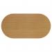 Jemini D-End Meeting Table 2400x1200x730mm Nova Oak KF816715 KF816715