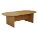 Jemini D-End Meeting Table 2400x1000x730mm Nova Oak KF816715