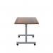 Jemini Rectangular Tilting Table 1200x700x720mm Dark Walnut/Silver KF816739 KF816739