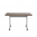 Jemini Rectangular Tilting Table 1200x700x720mm Dark WalnutSilver KF816739 KF816739