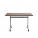 Jemini Rectangular Tilting Table 1200x700x720mm Dark WalnutSilver KF816739 KF816739