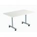 Jemini Rectangular Tilting Table 1200x700x720mm White/Silver KF816760 KF816760