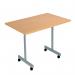 Jemini Rectangular Tilting Table 1200x800x720mm Beech/Silver KF816776 KF816776