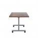 Jemini Rectangular Tilting Table 1200x800x720mm Dark Walnut/Silver KF816783 KF816783