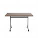 Jemini Rectangular Tilting Table 1200x800x720mm Dark Walnut/Silver KF816783 KF816783