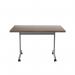 Jemini Rectangular Tilting Table 1200x800x720mm Dark WalnutSilver KF816783 KF816783