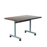 Jemini Rectangular Tilting Table 1200x800x720mm Dark Walnut/Silver KF816783 KF816783