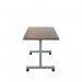 Jemini Rectangular Tilting Table 1600x700x720mm Dark Walnut/Silver KF816838 KF816838