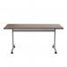 Jemini Rectangular Tilting Table 1600x700x720mm Dark Walnut/Silver KF816838 KF816838