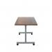 Jemini Rectangular Tilting Table 1600x700x720mm Dark WalnutSilver KF816838 KF816838