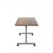 Jemini Rectangular Tilting Table 1600x700x720mm Dark Walnut/Silver KF816838 KF816838