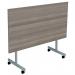 Jemini Rectangular Tilting Table 1600x700x720mm Grey Oak/Silver KF816845 KF816845