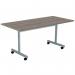 Jemini Rectangular Tilting Table 1600x700x720mm Grey Oak/Silver KF816845 KF816845