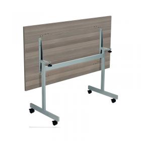 VOW Jemini Rectangular Tilting Table 1600x700x720mm Grey OakSilver KF816845 KF816845