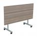 Jemini Rectangular Tilting Table 1600x700x720mm Grey Oak/Silver KF816845 KF816845