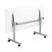 Jemini Rectangular Tilting Table 1600x700x720mm White/Silver KF816869 KF816869