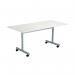 Jemini Rectangular Tilting Table 1600x700x720mm WhiteSilver KF816869 KF816869