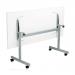 Jemini Rectangular Tilting Table 1600x700x720mm White/Silver KF816869 KF816869