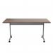 Jemini Rectangular Tilting Table 1600x800x720mm Dark Walnut/Silver KF816882 KF816882