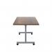 Jemini Rectangular Tilting Table 1600x800x720mm Dark WalnutSilver KF816882 KF816882
