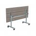 Jemini Rectangular Tilting Table 1600x800x720mm Grey Oak/Silver KF816899 KF816899