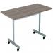 Jemini Rectangular Tilting Table 1600x800x720mm Grey Oak/Silver KF816899 KF816899