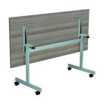 Jemini Rectangular Tilting Table 1600x800x720mm Grey Oak/Silver KF816899 KF816899