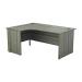Jemini Left Hand Radial Panel End Desk 1200x1200mm Grey Oak KF817231