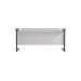 Jemini Rectangular Single Upright Cantilever Desk 1800x600x730mm WhiteBlack KF818120 KF818120