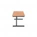 Jemini Rectangular Single Upright Cantilever Desk 1800x800x730mm BeechBlack KF818229 KF818229