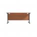 Jemini Rectangular Single Upright Cantilever Desk 1800x800x730mm BeechBlack KF818229 KF818229