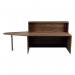 Jemini Reception Unit with Extension 1400x800x740mm Dark Walnut KF818245 KF818245