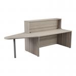 Jemini Reception Unit with Extension 1400x800x740mm Grey Oak KF818252 KF818252