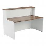 Jemini Reception Unit 1400x800x740mm Dark Walnut/White KF818368 KF818368