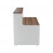 Jemini Reception Unit 1400x800x740mm Dark Walnut/White KF818368 KF818368