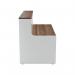 Jemini Reception Unit 1400x800x740mm Dark WalnutWhite KF818368 KF818368