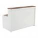 Jemini Reception Unit 1400x800x740mm Dark WalnutWhite KF818368 KF818368