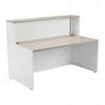 Jemini Reception Unit 1400x800x740mm Grey Oak/White KF818374 KF818374