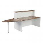 Jemini Reception Unit with Extension 1400x800x740mm Dark Walnut/White KF818398 KF818398