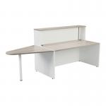 Jemini Reception Unit with Extension 1400x800x740mm Grey Oak/White KF818405 KF818405